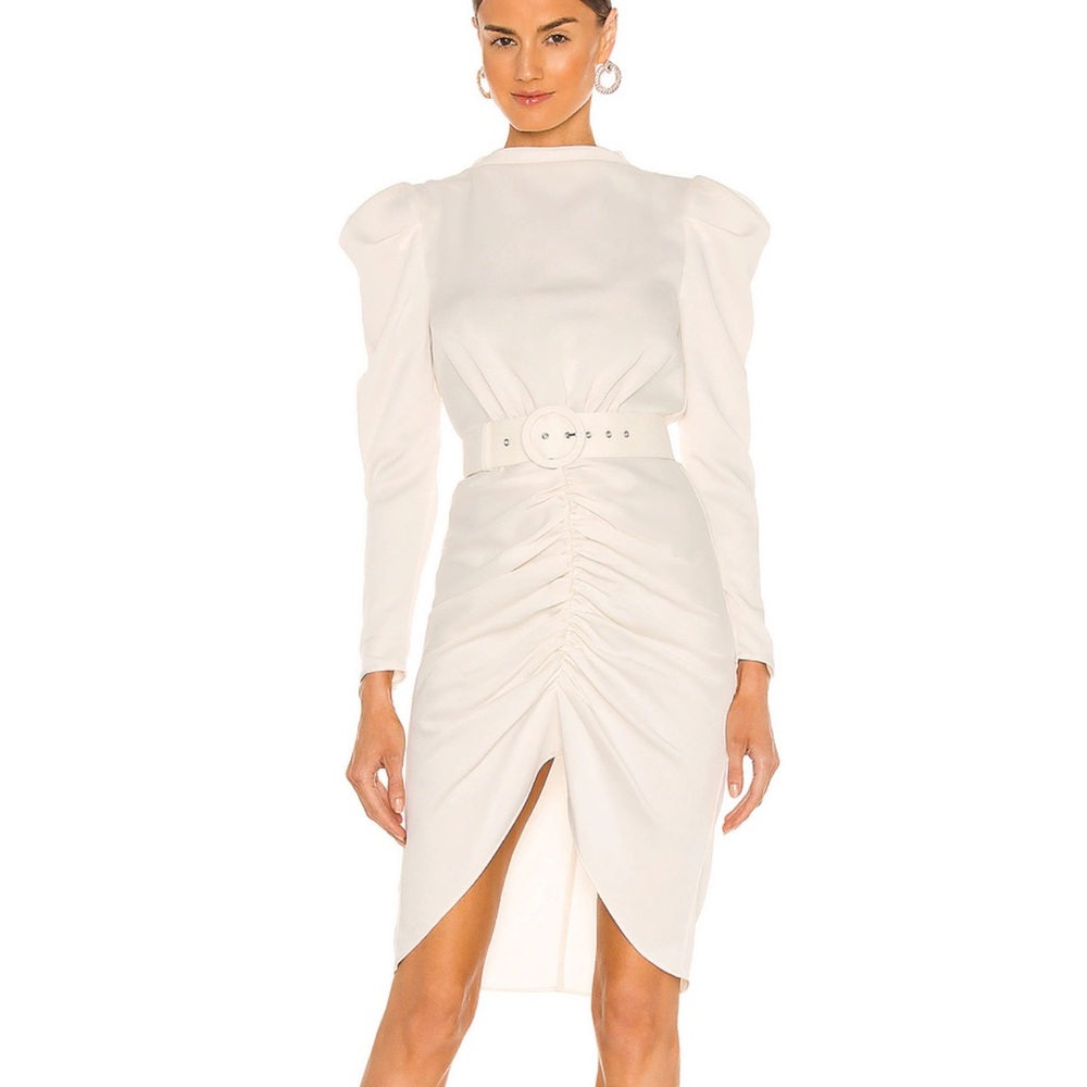 Shaughna Midi Dress in Champagne Ivory